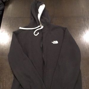 Mens large black north face zippered hoodie